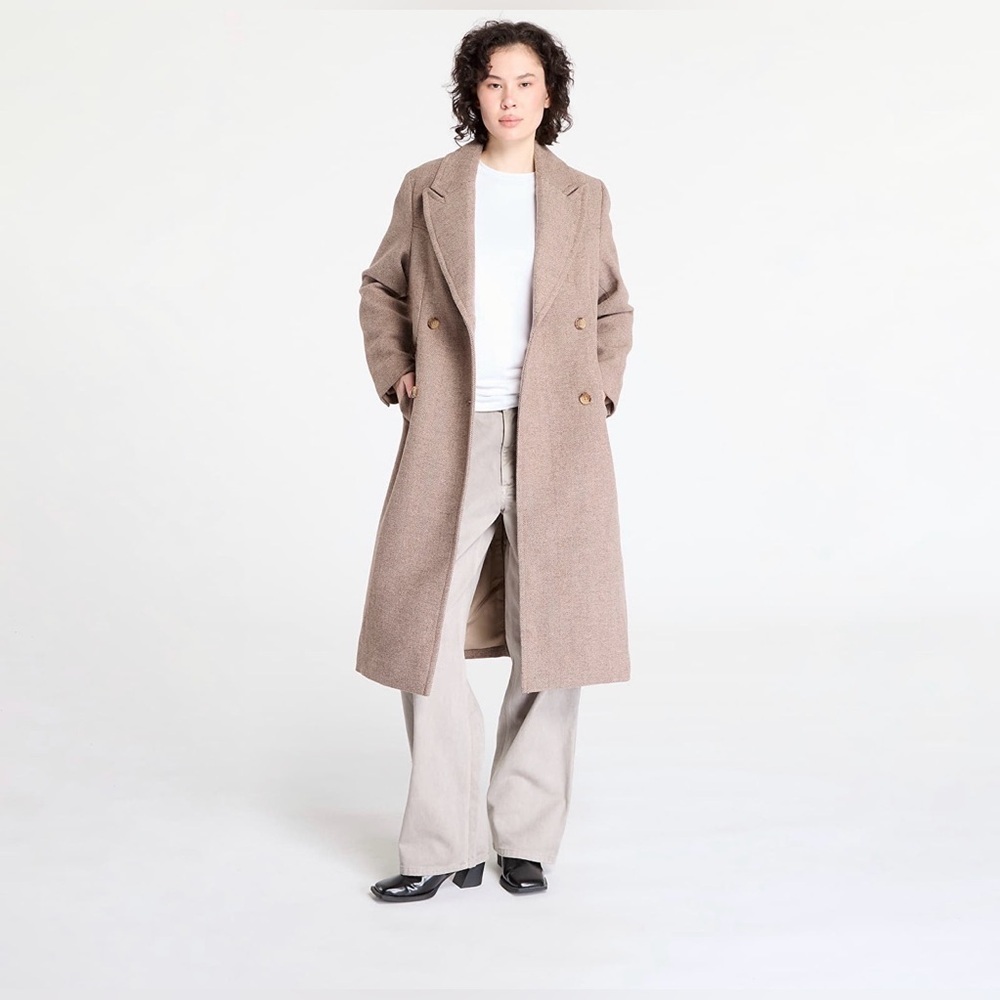 Levi’s Blair Western Coat Wool Blend Herringbone Tan Size XS New With Tags
